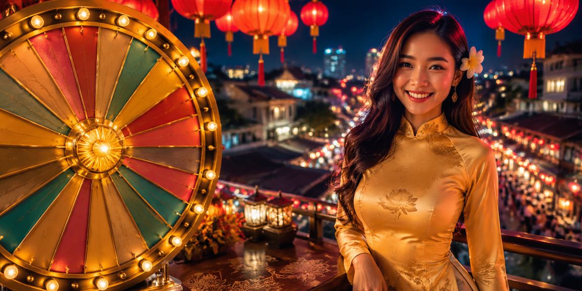 Người dùng tham gia quay số may mắn tại chợ đêm Hà Nội